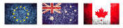 E.U., Australia & Canada flags image