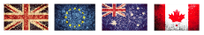 UK, EU, Australia & Canada Flag image